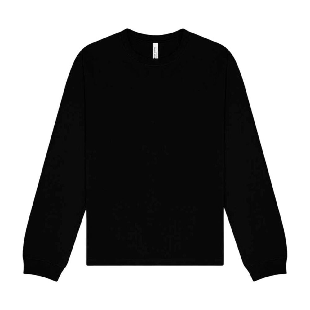 Unisex Adult Heavyweight Long-Sleeved T-Shirt / Black